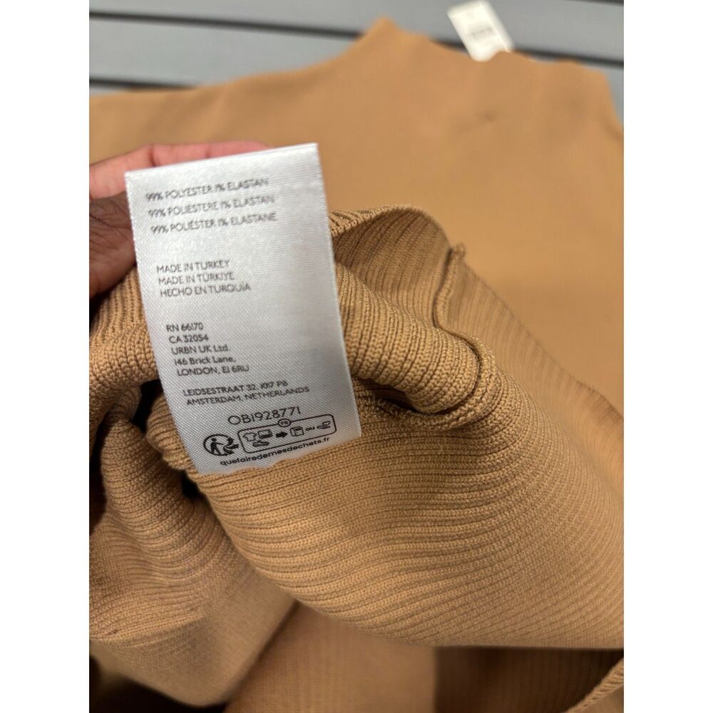 Anthropologie Knit Dress Women's Medium in Cedar Brown Short Sleeve NEW - Picture 3 of 8